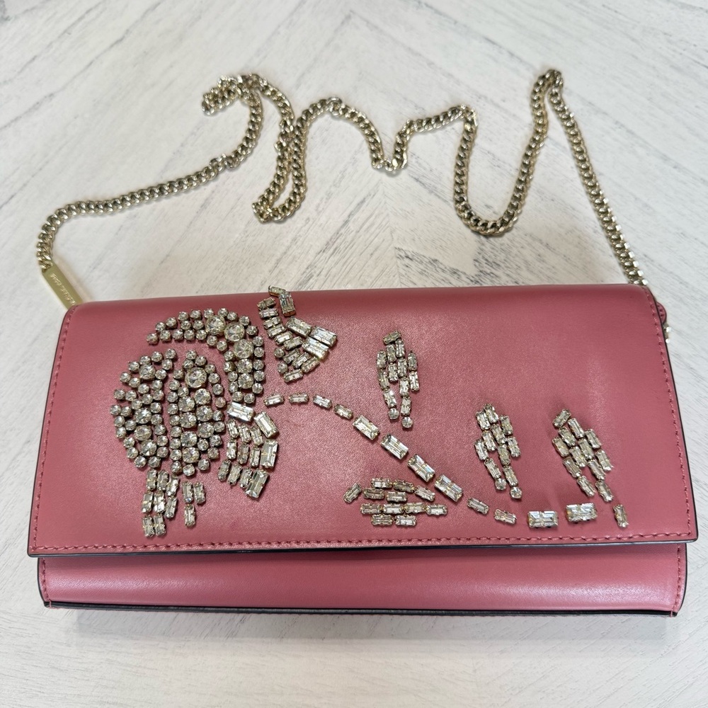 New Michael Kors Bellamie Embellished Large East West Clutch/Shoulder Bag - Picture 11 of 13